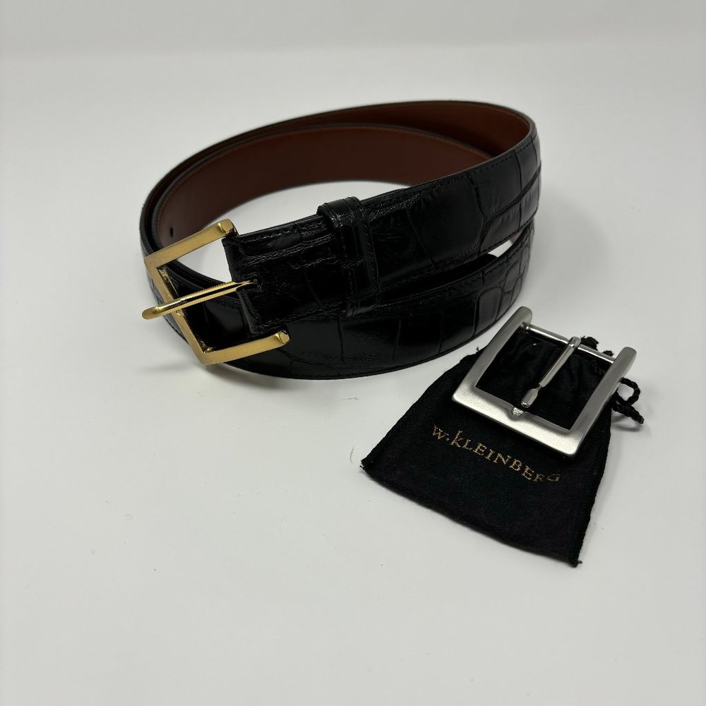 NEW w. kleinberg matte alligator belt